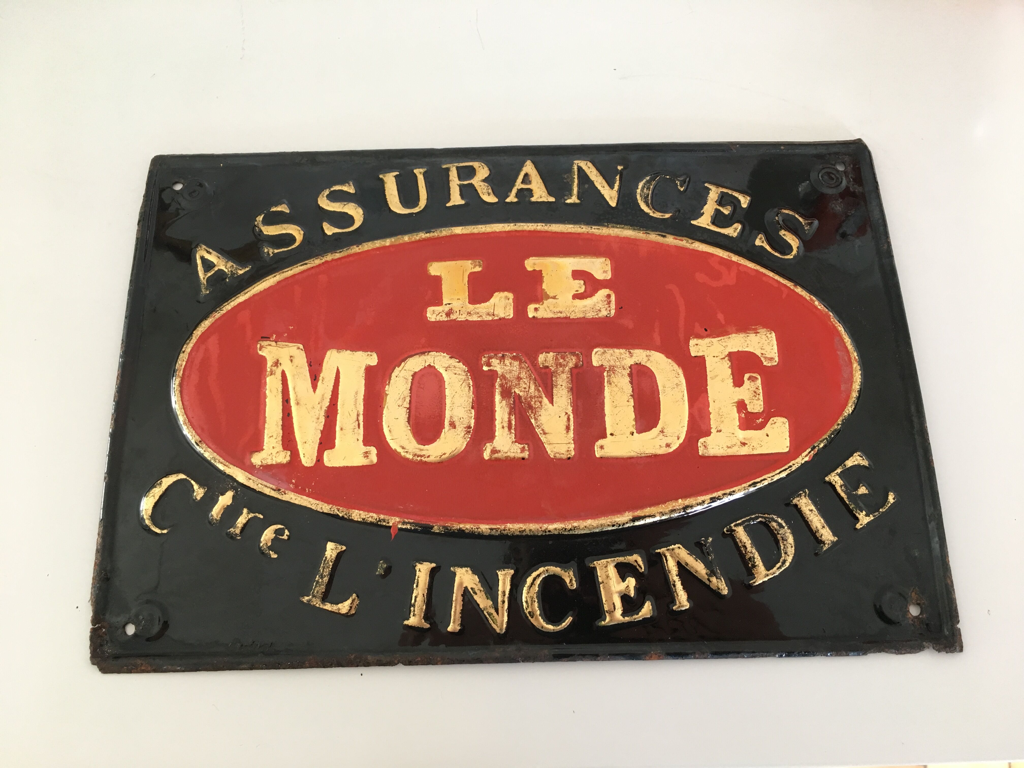 Antique enamelled plate 1900