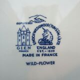 2 oval ravines Gien art deco model eyelets in blue