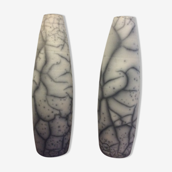 Paire de vases en céramique des années 70/80 estampillés