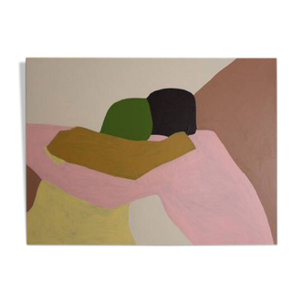 Painting on stretched canvas 80x60cm "in your arms" by bodasca