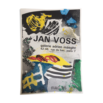 Voss jan, galerie maeght / fiac, 1985. poster made in original lithograph