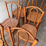 6 chairs bistro old cannage