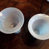Vases opaline Charles X porte-ananas
