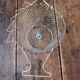 Salad basket foldable star iron thread anses white plastic
