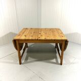 Karin Mobring grande table à manger à oreilles tombantes Ikea 1970-80