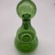 Service à liqueur Biot verre soufflé vert bullé carafe 6 verres plateau