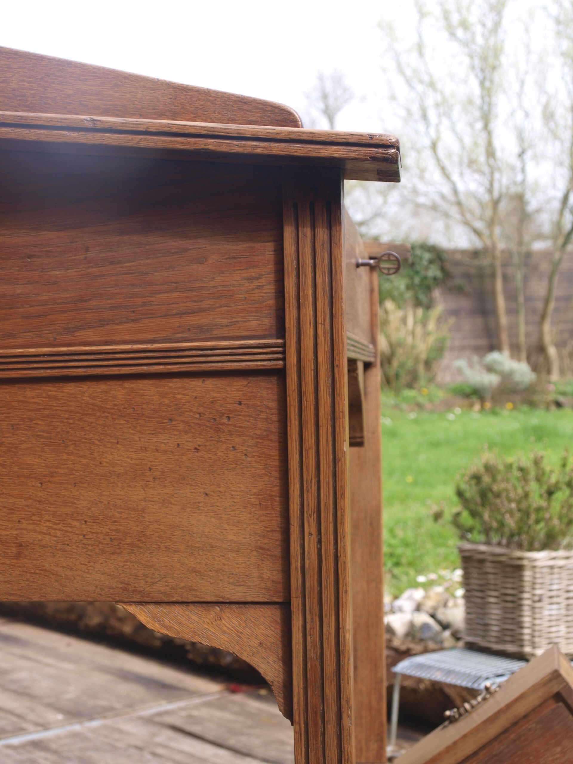 Oak writing desk