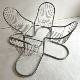 4 chairs in the style of Gastone Rinaldi