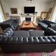 Chesterfield sofa Sebastian - Fleming & Howland - black leather