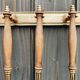 Brass holder with 3 brass & wood utensils