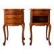 Pair of Regency style bedside tables in cherry wood.