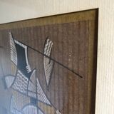 Abstract painting on cardstock