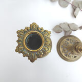 Pair of gilded bronze candle holders