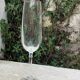 4 champagne flutes in transparent glass model Isabelle vintage 1970