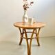 Tripod coffee table made of bamboo / rattan, 1960s - 70s