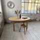 Oval farmhouse table oak 1960