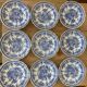 Lit de 9 assiettes plates Luneville The Cottage