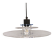 Danish space-age hanging lamp in transparent and blue plexi 1980s
