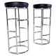 "Satish" bar stools in leather and chrome tubular steel by E Eckart Muthesius.