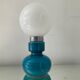 Vintage lamp of the 70s in ceramic and opaline