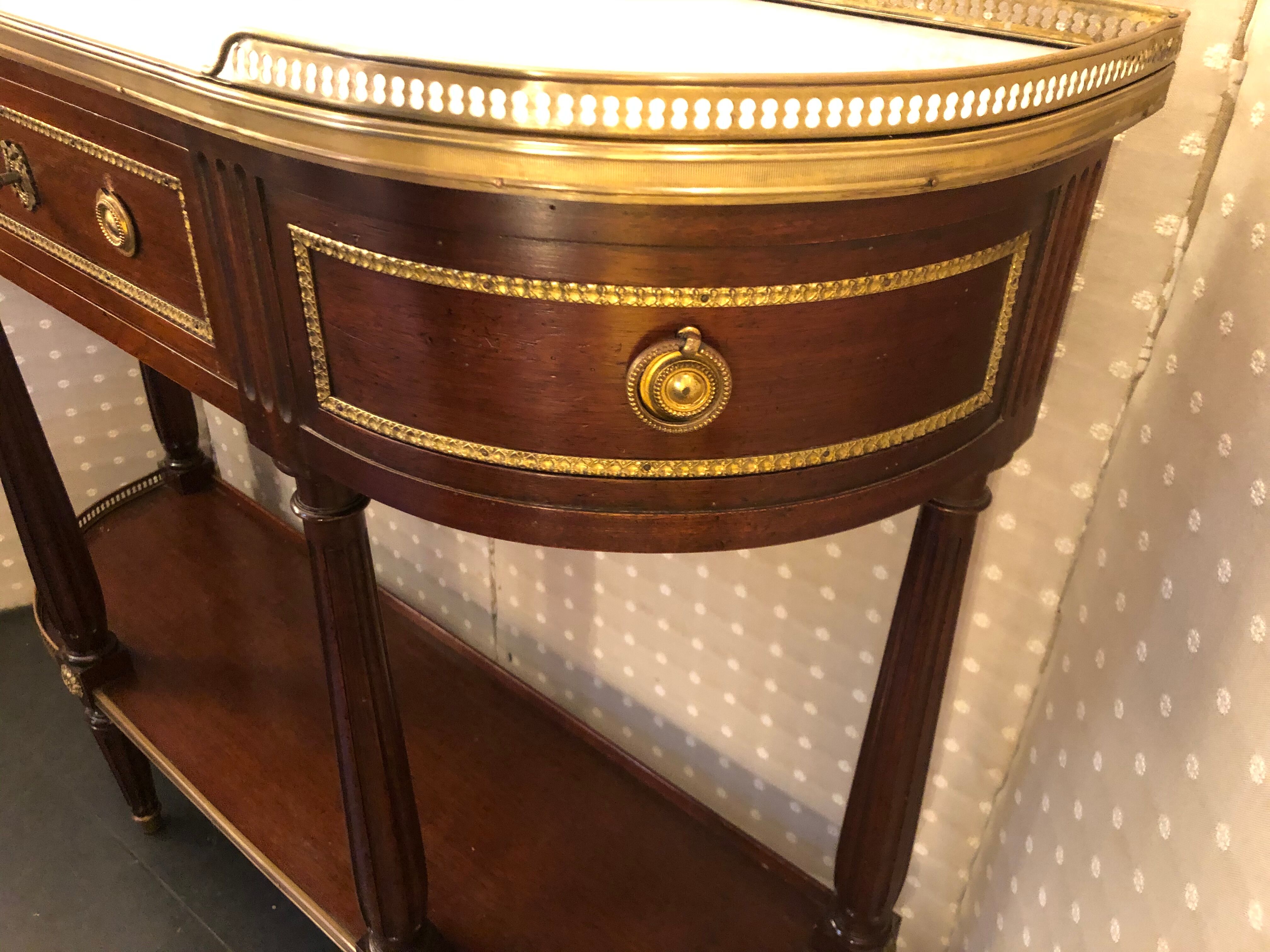 Louis XVI-style mahogany console