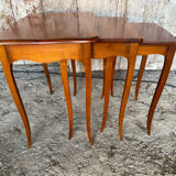 Set of 3 Vintage Louis XV Style Nesting Tables #D819