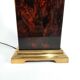 Lampe effet briar et laiton lucite années 1980