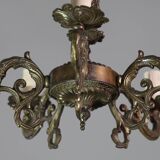 Fascinating Vintage Brass chandelier, 1960s