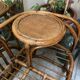 Vintage Scandinavian rattan bench tablet 1960s