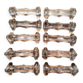 Set of 10 glass knife rests