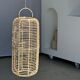 Large lantern-shaped rattan pendant lamp H50 D24