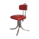Chaise pivotante skaï bordeau 1960