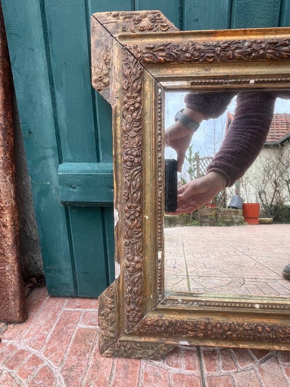 Ancien miroir 64x49cm