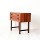 Vintage Scandinavian Rosewood Nightstand with Two Drawers