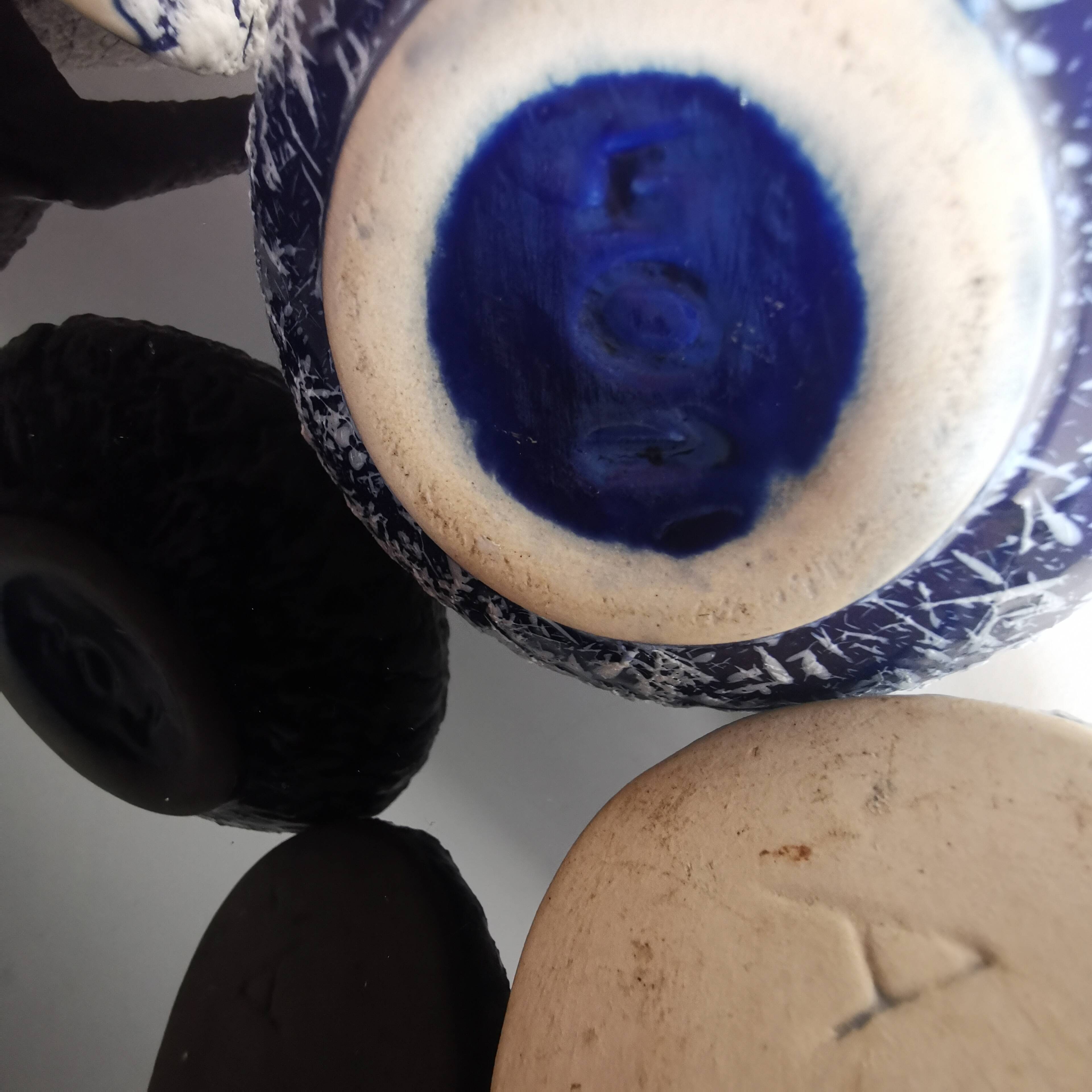 3 ceramic vases “Grès des neiges” France