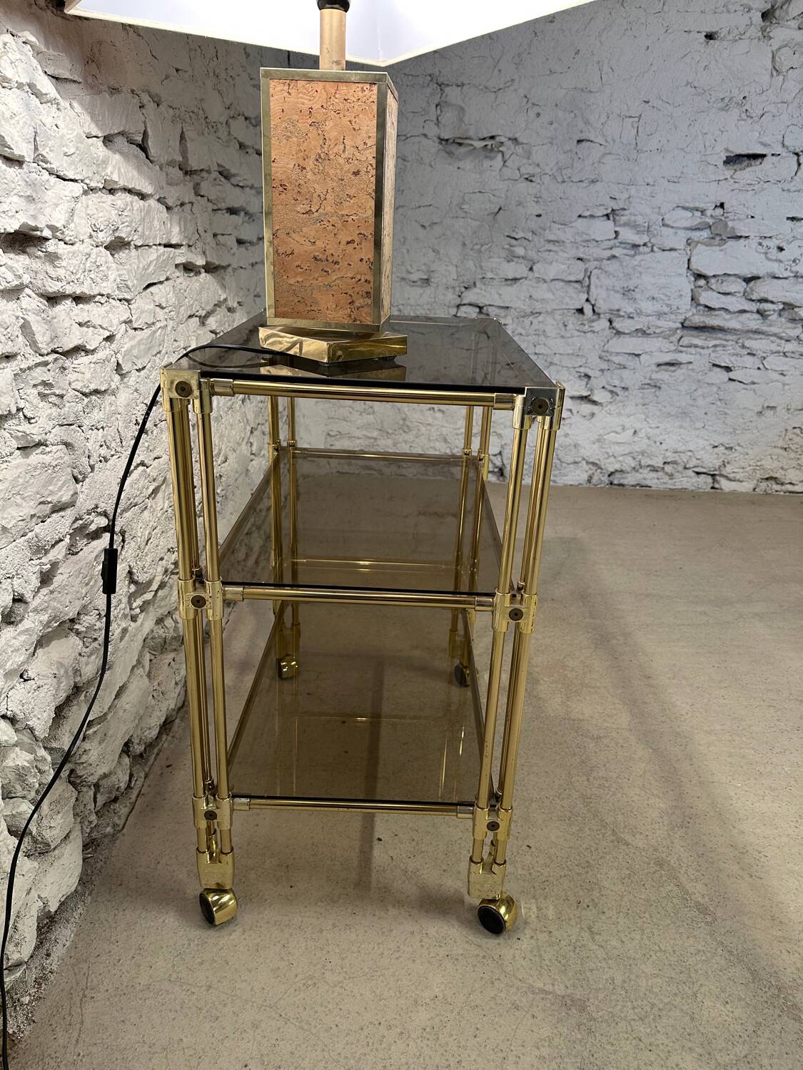 Desserte chariot a roulette vintage