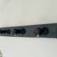 Vintage wall-mounted coat rack in lacquered wood from the 60s