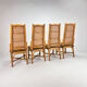 Vintage rattan and cane dining chairs, 1970s