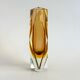 Faceted Murano Sommerso amber vase