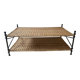 wrought iron and wicker coffee table