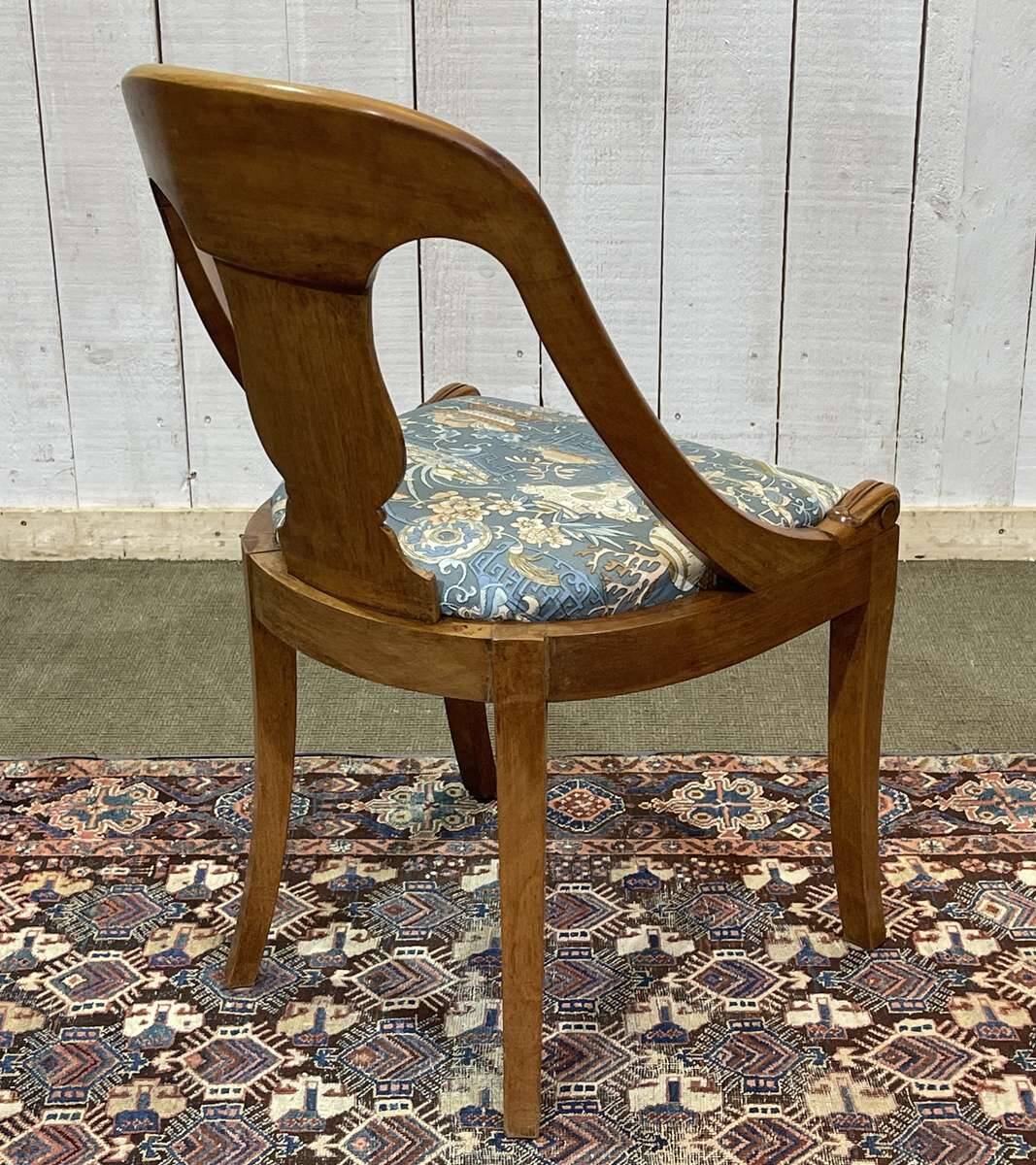 Set of 6 gondola chairs in blond mahogany - 20th century