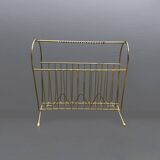 50s magazine rack in brass and scoubidou