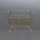 50s magazine rack in brass and scoubidou