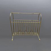 50s magazine rack in brass and scoubidou