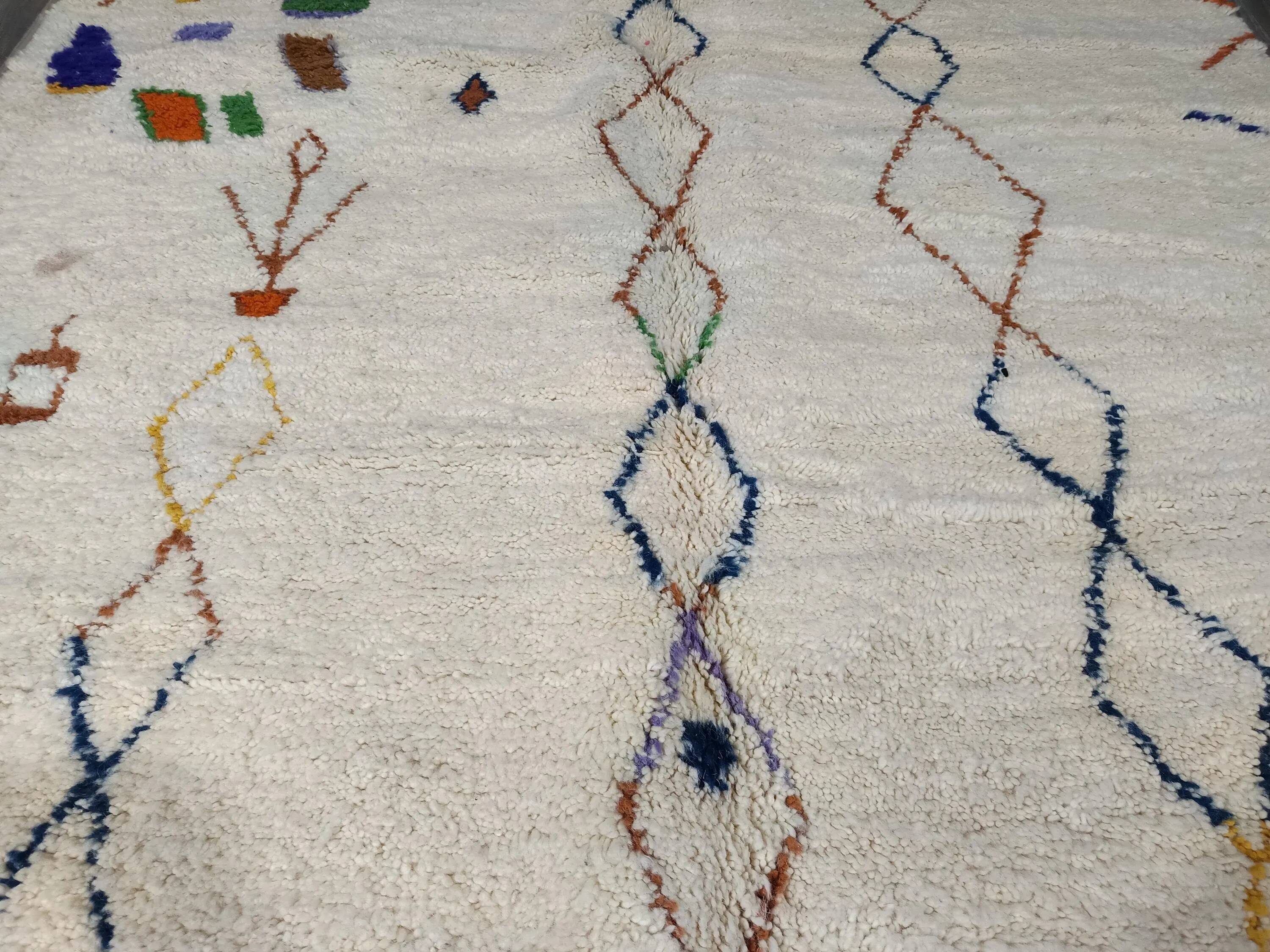 Handmade wool rug Morocco 3 x 2 m