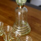 Carafe and its 6 gatsby style glasses