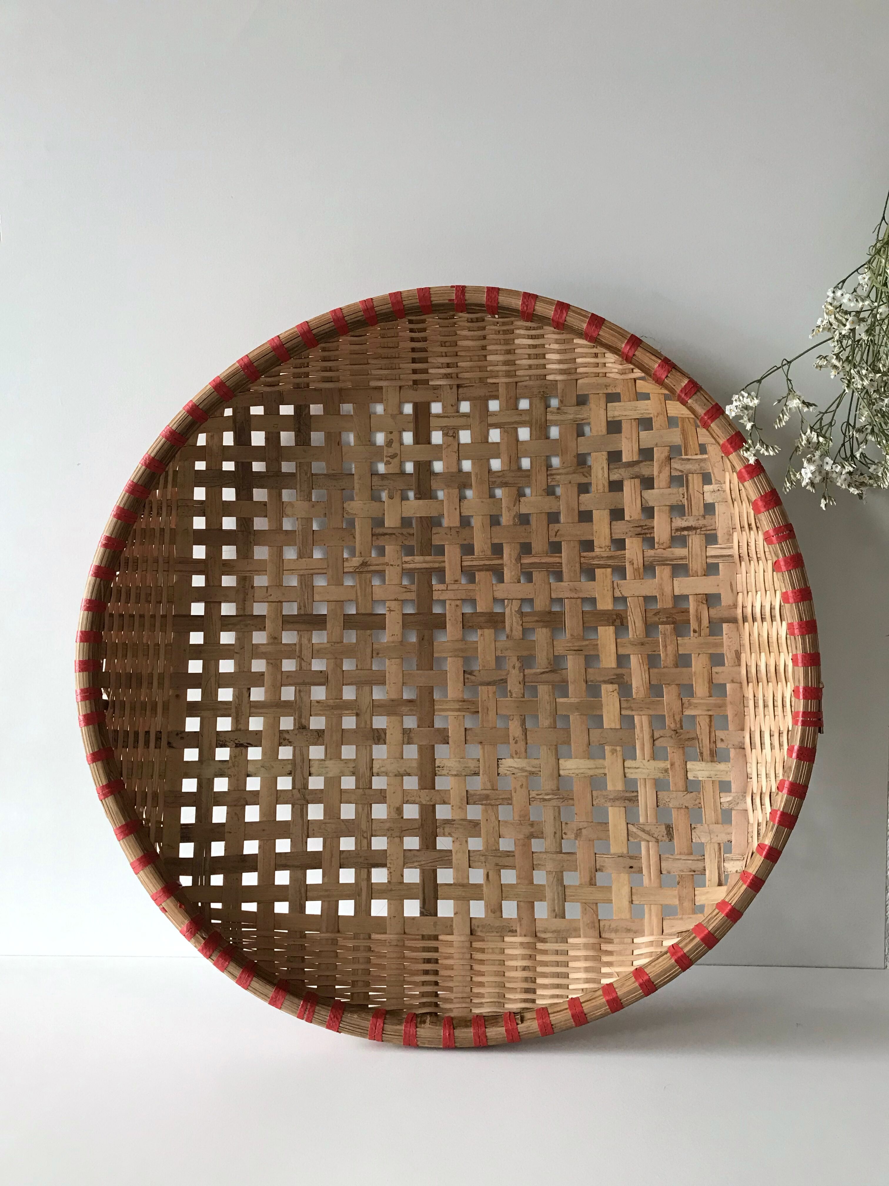 Large round Bohemian hamper