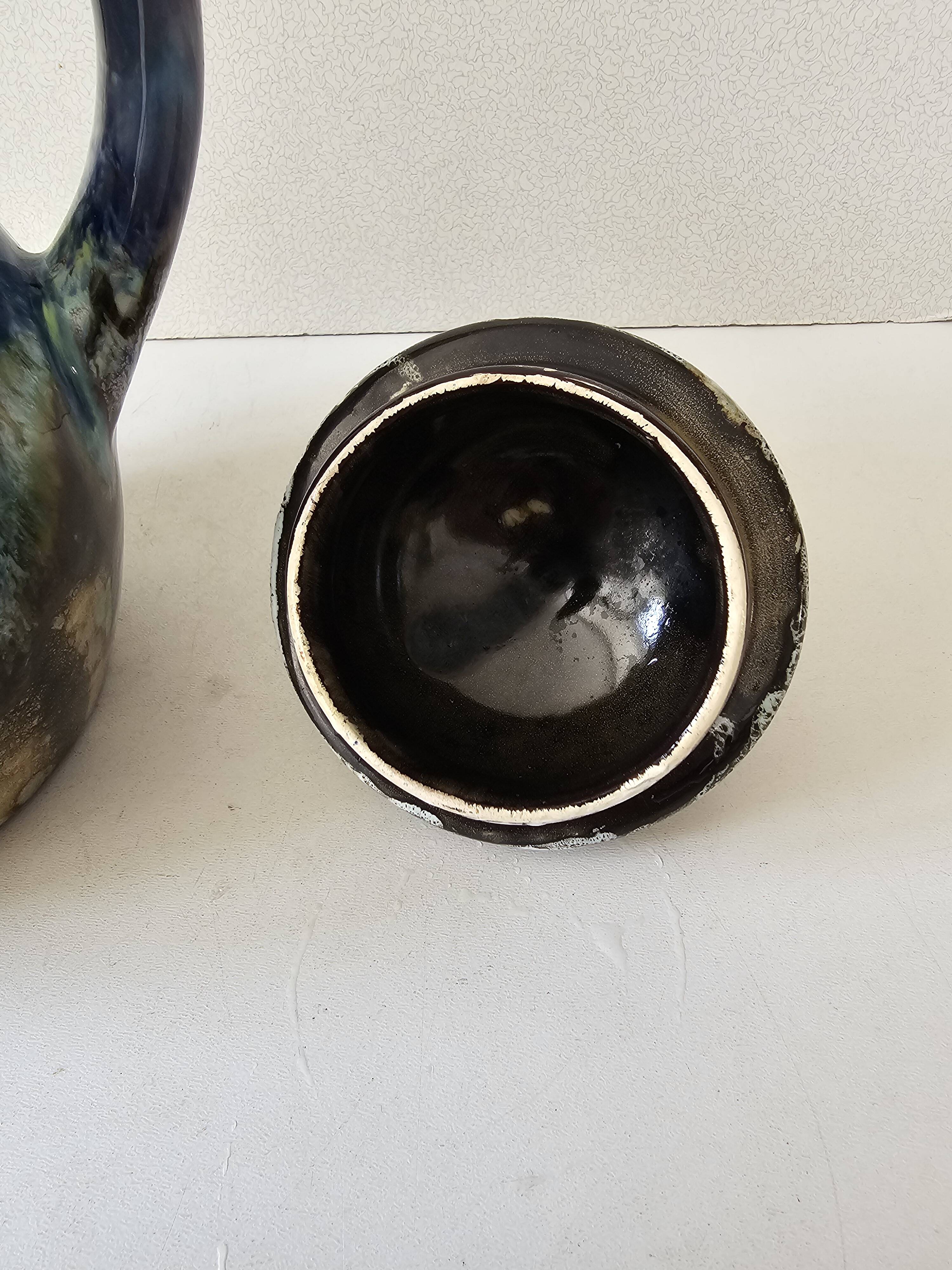 Glazed ceramic teapot Signed Morvan (Design by Gaston Gaubier)