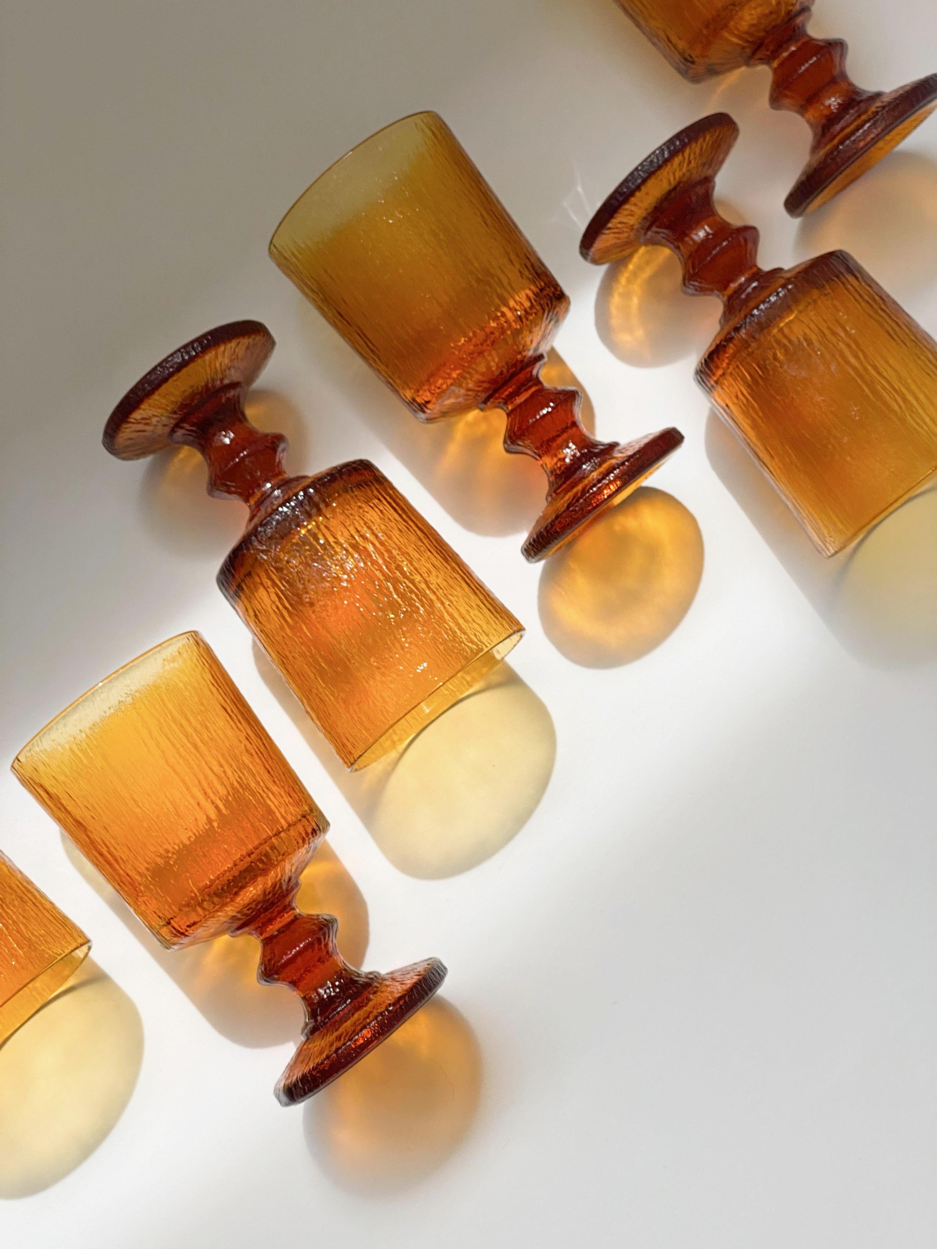 Suite 6 glasses amber vintage glasses