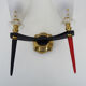 Pair of vintage Rockabilly double wall lamps